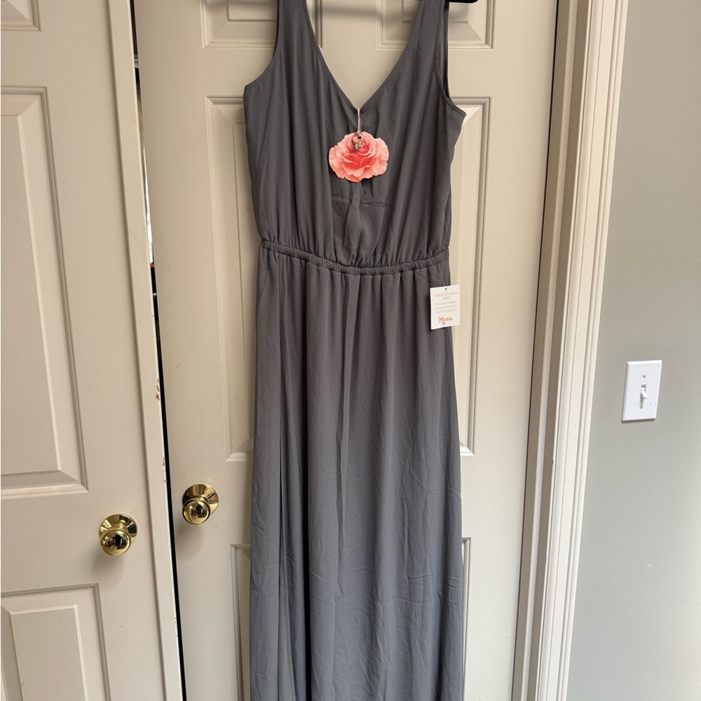 Show Me Your MuMu Grey Sleeveless Maxi Dress with Side Slit - Picture 3 of 9